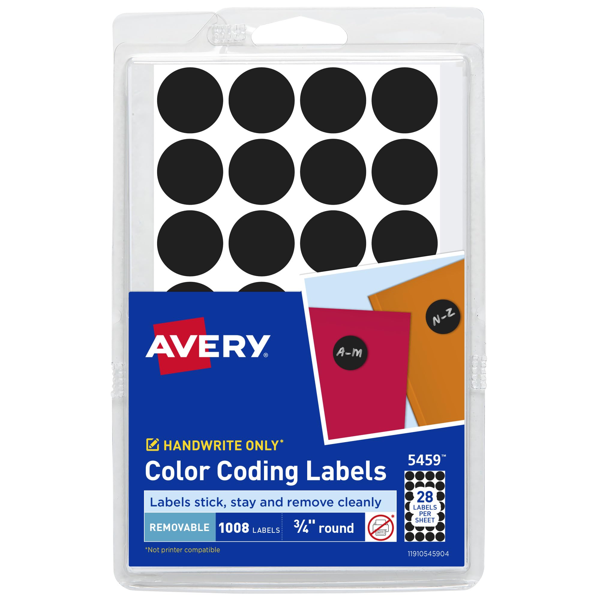 Amazon.com : Avery Color-Coding Removable Labels, 3/4 Inch Round